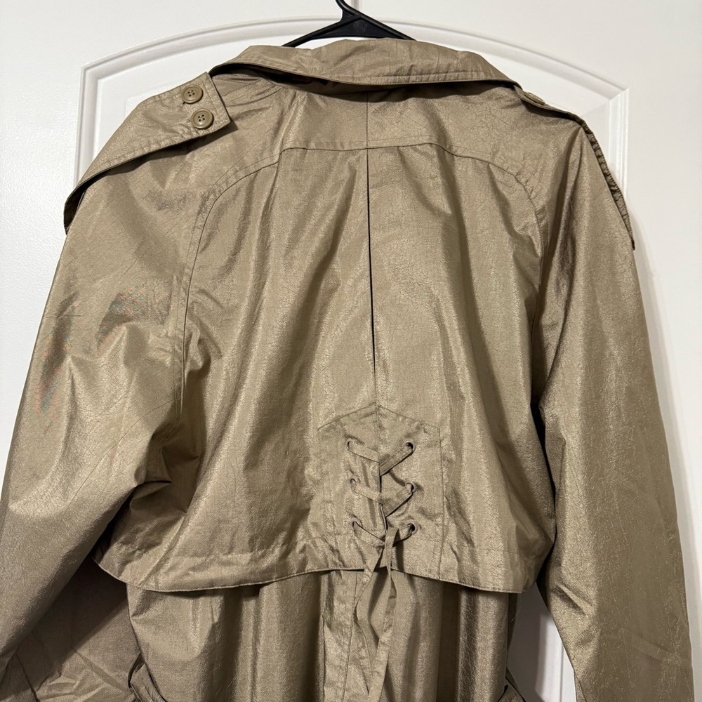 Vintage RZR Original Trench Coat Size 9/10 Polyester Nylon - Picture 6 of 7